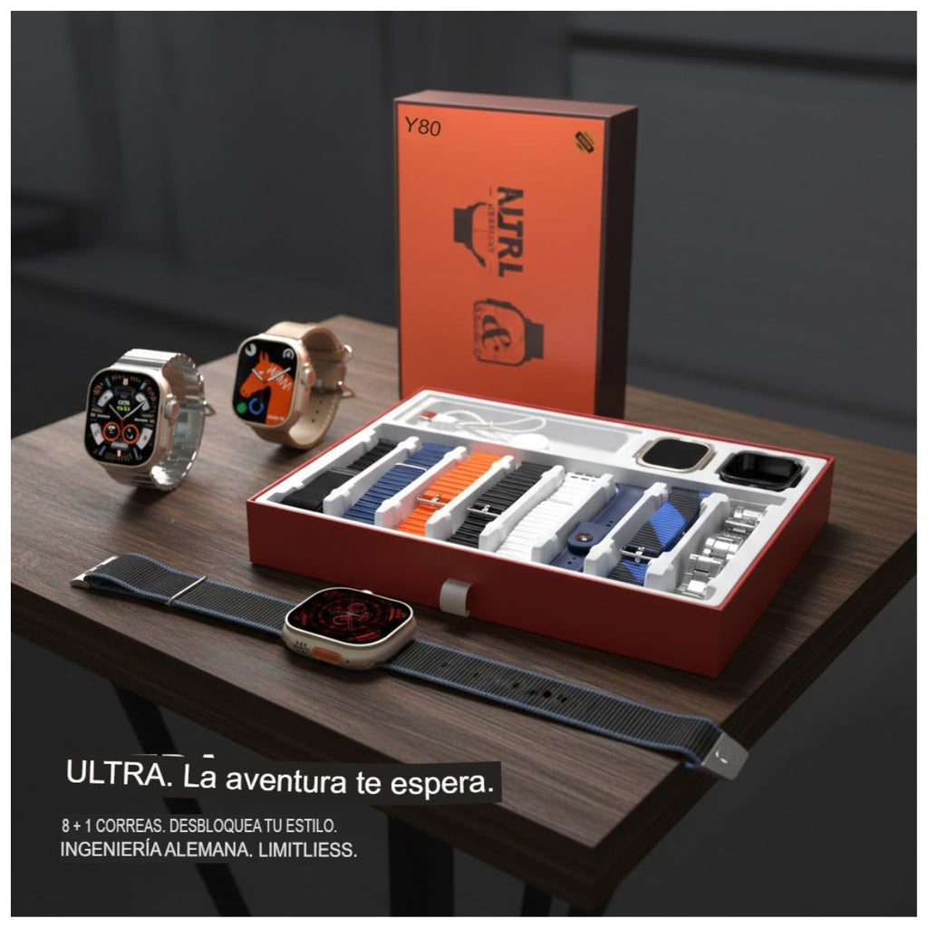 Reloj Smartwatch Y80 + 8 Mallas